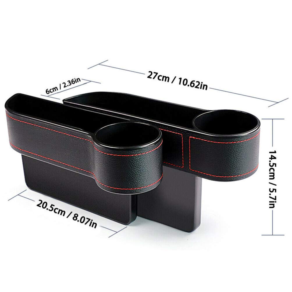 FAVOMOTO Car Organizer Storage Box - Travel Cup Holder, Glove Compartment Organizer, Seat Gap Container & Purse Holder for Cars - Perfect for Road Trips, Commuting and Daily Car Organization
