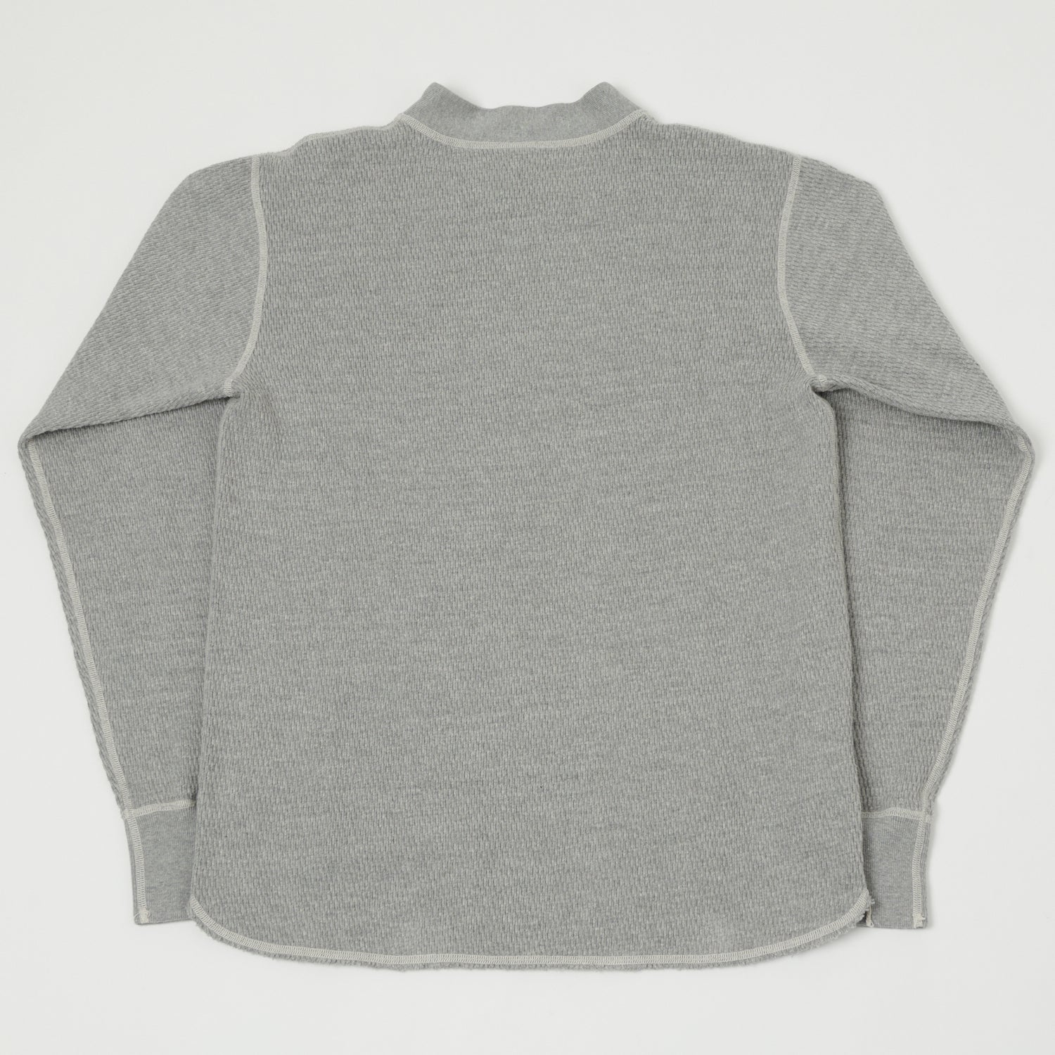 Buzz Rickson's Long Sleeve Thermal Henley Shirt for Men - Heather Grey - Warm & Comfortable Layering for Winter & Outdoor Activities