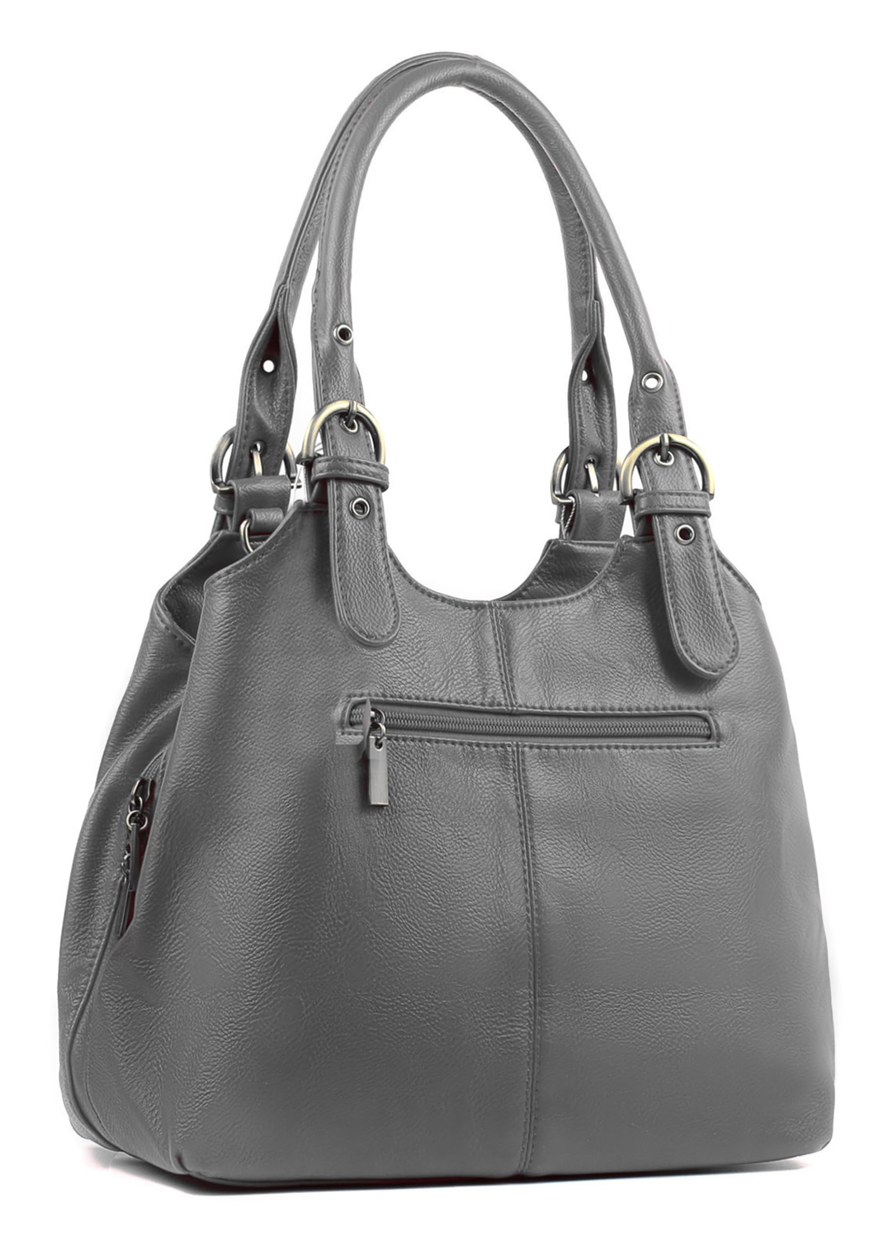 AOSSTA Women's Large Tote Bag - Soft Leather Hobo Shoulder Bag with Multiple Pockets & Adjustable Long Strap - Stylish Crossbody Handbag for Work, Travel & Everyday Use