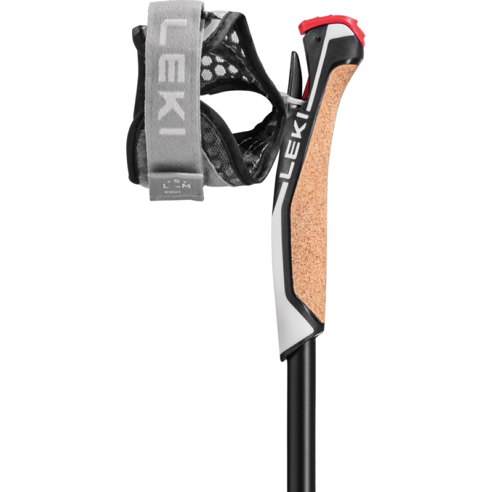 Leki Instructor Lite Trekking Poles - Anthracite/Red (Pair) - Lightweight Hiking & Walking Sticks for Outdoor Adventures