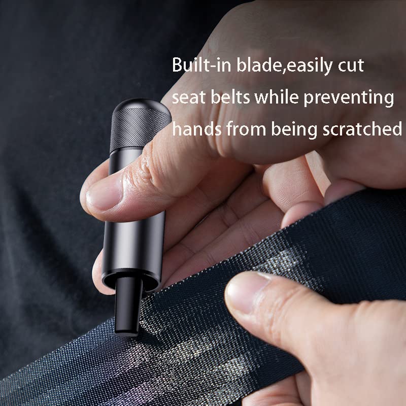 Emergency Car Escape Tool - Spring-Loaded Window Breaker & Seat Belt Cutter for Vehicle Safety (Silver) - Perfect for Roadside Emergencies, Accidents, and Vehicle Break-Ins