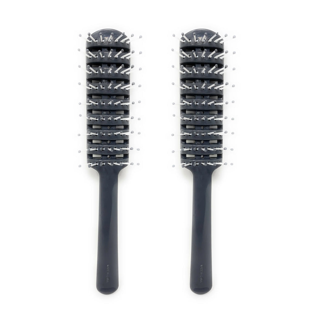 Dulak Traditional Hair Brush Set - 2 Pack Salon Detangling Brush for Smooth & Tangle-Free Hair - Perfect for Home, Salon & Travel Use