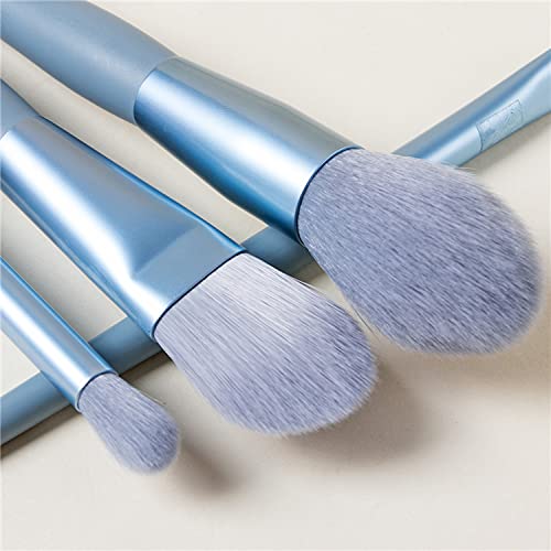 8-Piece Professional Makeup Brush Set for Foundation, Blush, Eyeshadow, Eyeliner, Lips & Brows - Portable Mini Cosmetic Brush Kit for Travel & Everyday Makeup Application