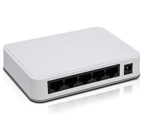 NETGEAR GS205 5-Port Gigabit Ethernet Switch | High-Speed Network Hub for Home & Office | Plug & Play Desktop Switch | Ideal for Gaming, Streaming & Smart Home Devices
