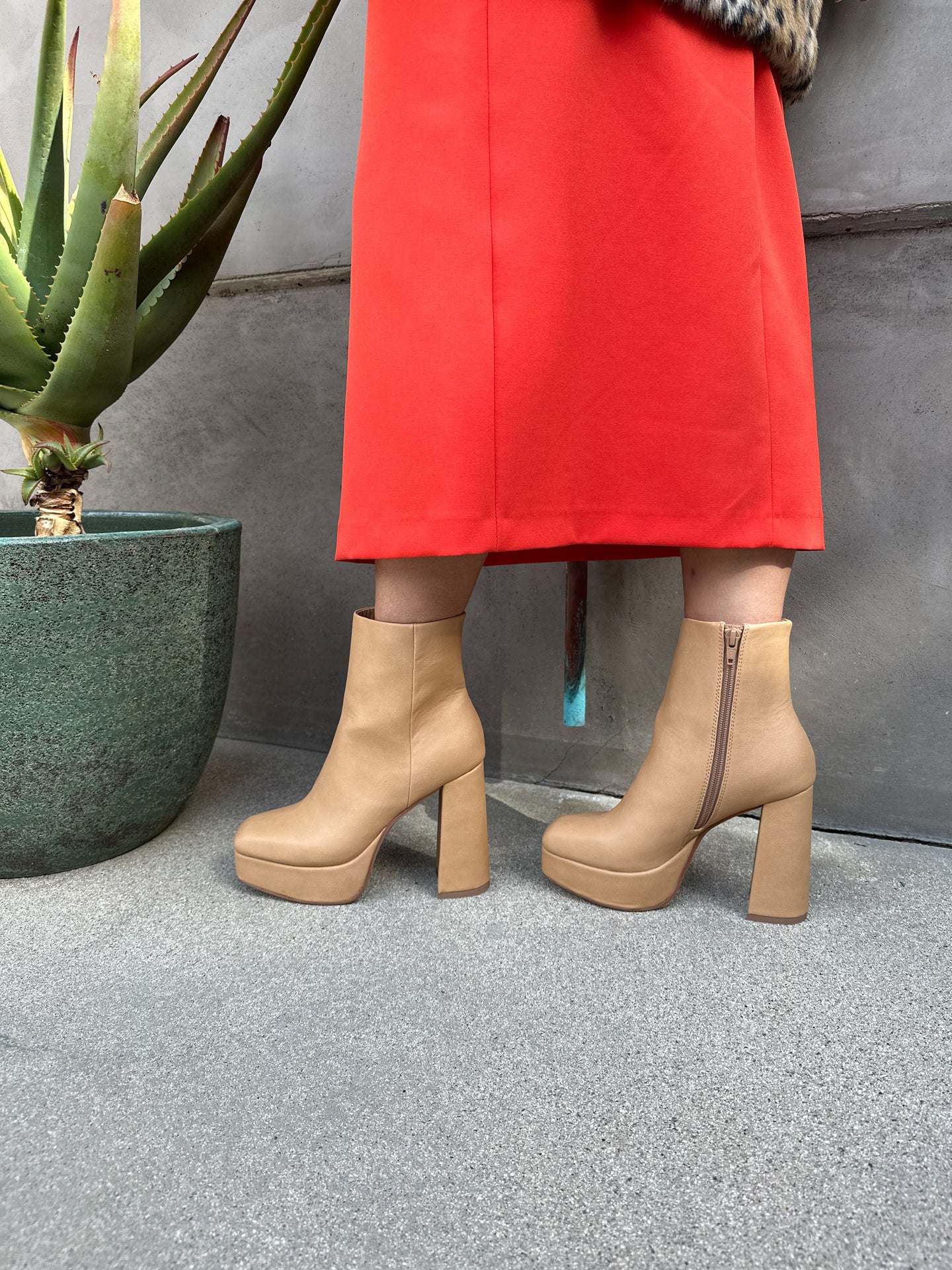 BC Footwear Nobody But You Boot in Beige - Stylish Women's Ankle Boots for Fall & Winter Fashion, Date Night and Office Wear