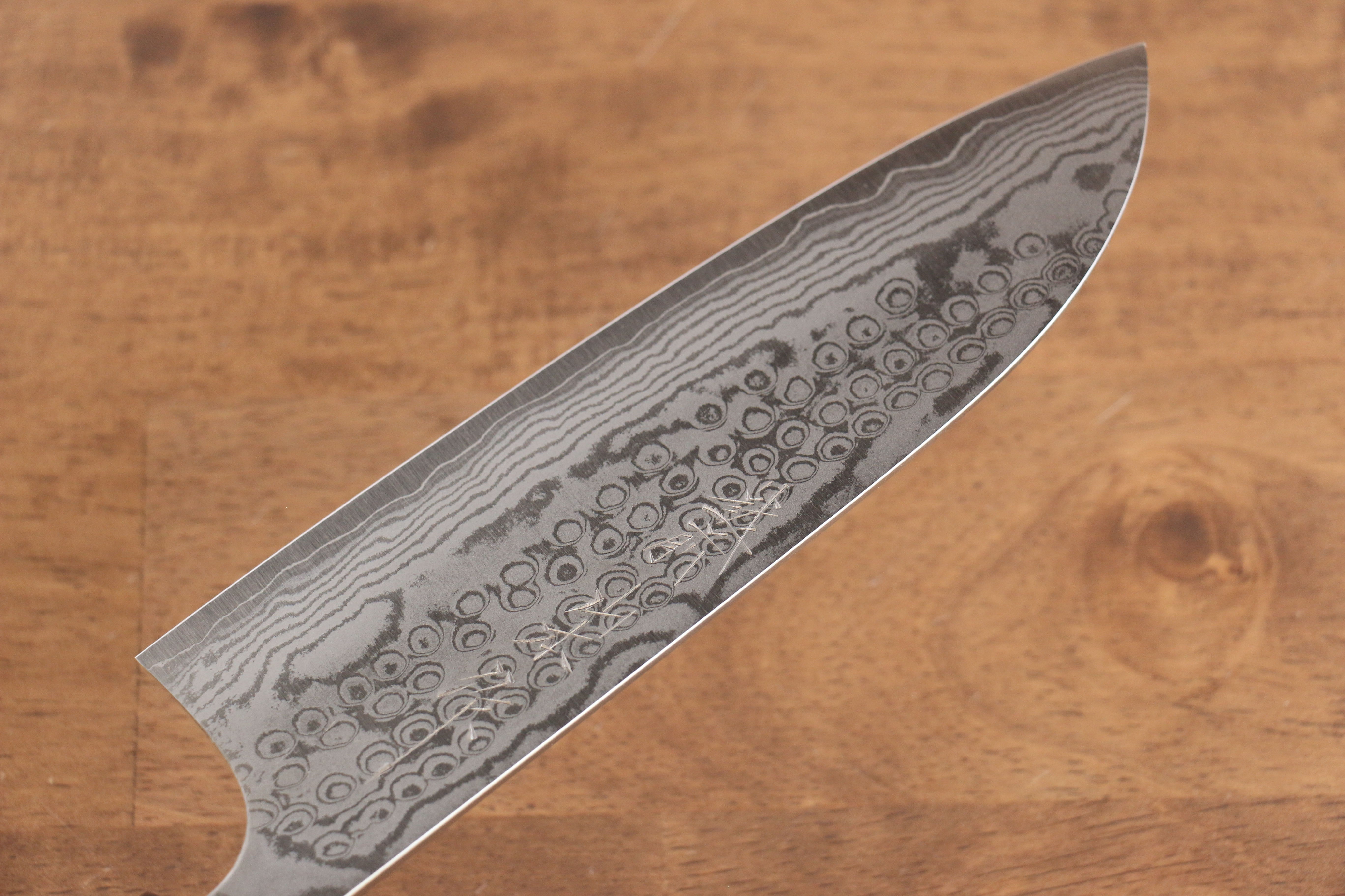 Premium Nao Yamamoto VG10 Damascus Santoku Knife 165mm - Japanese Chef Knife with Walnut Handle - Perfect for Slicing, Dicing & Chopping Vegetables, Meat & Fish