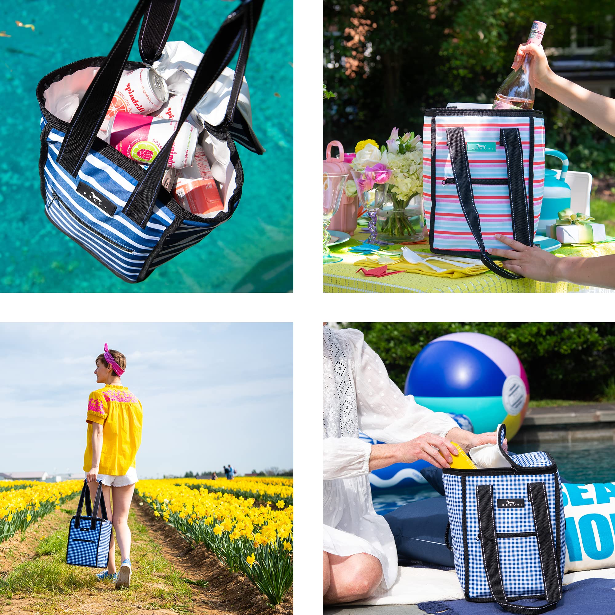 SCOUT Insulated Soft Lightweight Cooler - Holds 5 Wine Bottles, Perfect for Beach, Pool, Boat, Picnic & Outdoor Adventures - Portable Cooler for Drinks, Food & Beverages