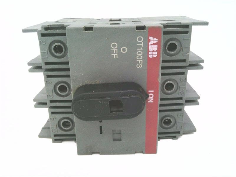 ABB OT100F3 600VAC 50HP 100A 3-Pole Disconnect Switch - Heavy Duty Electrical Safety Switch for Industrial and Commercial Use