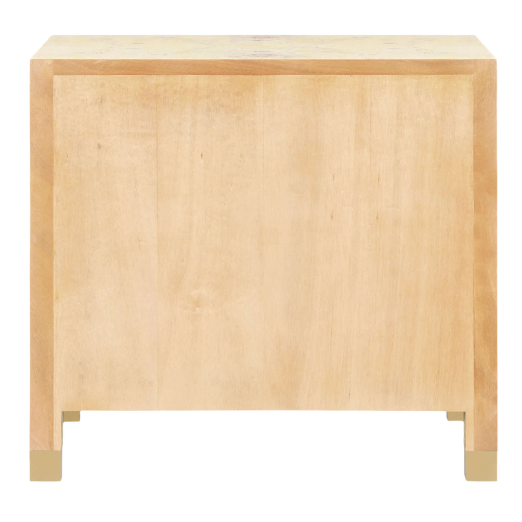 Cole 3-Drawer Nightstand with Burl Wood Finish - Perfect for Bedroom, Living Room & Office Storage