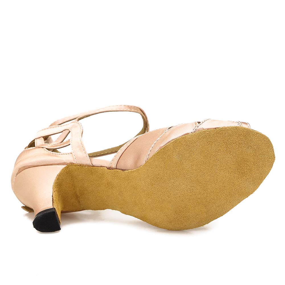 **Women's Low Heel Ballroom Dance Shoes – 1.5 Inch Cuban Heels for Salsa, Latin & Practice – Comfortable & Stylish for Performances, Weddings & Social Dancing**