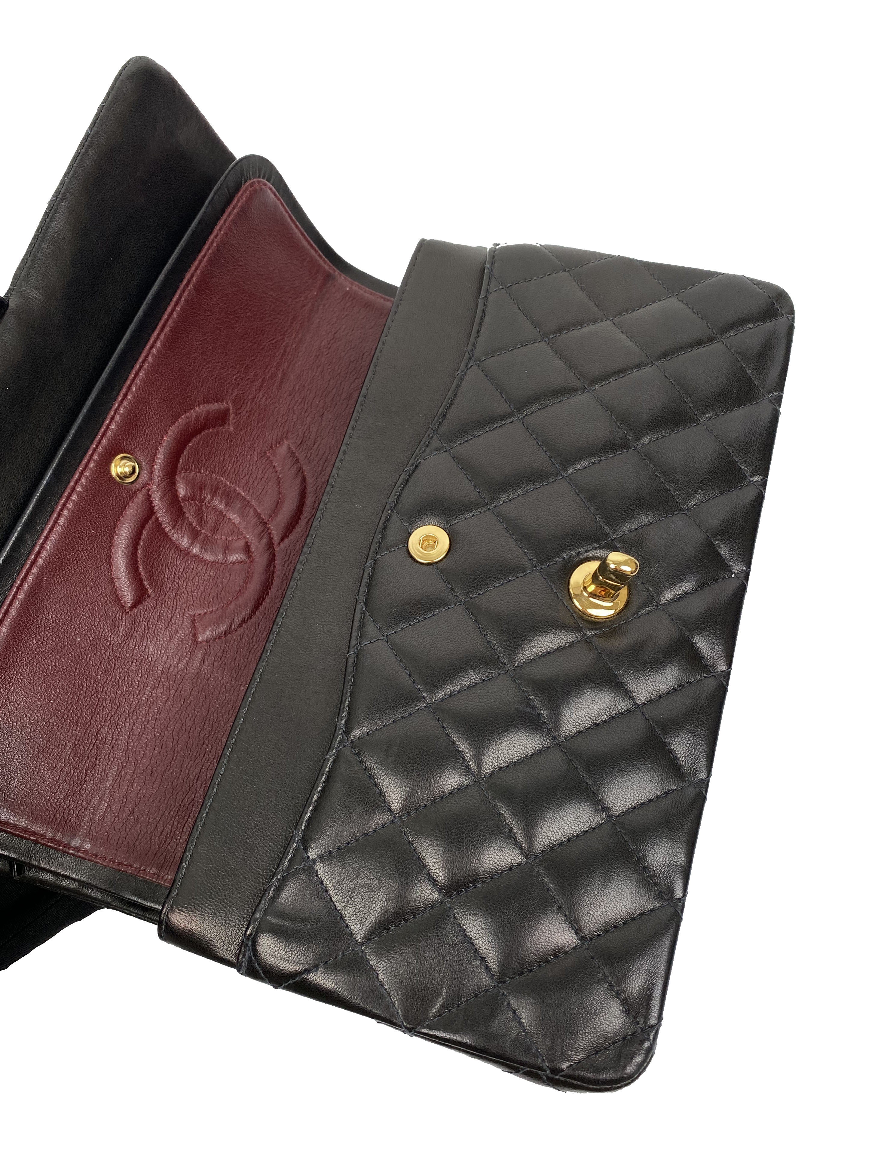 Chanel Medium Black Lambskin Classic Flap Bag - Luxury Designer Handbag for Women | Perfect for Evening Events, Date Nights & Special Occasions
