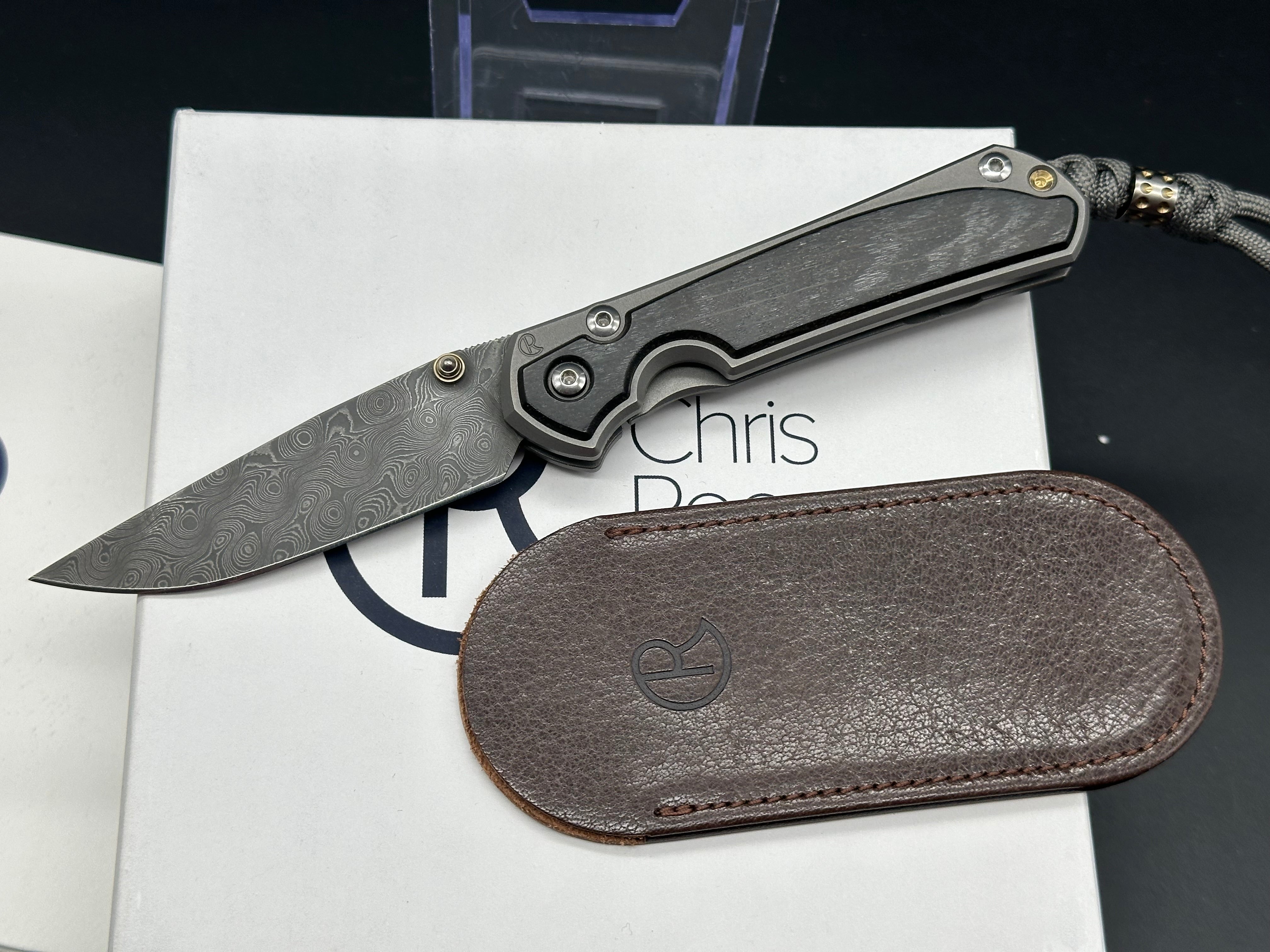 Chris Reeve Small Sebenza 31 Folding Knife - Bog Oak Handle & Damascus Steel Blade (2.94