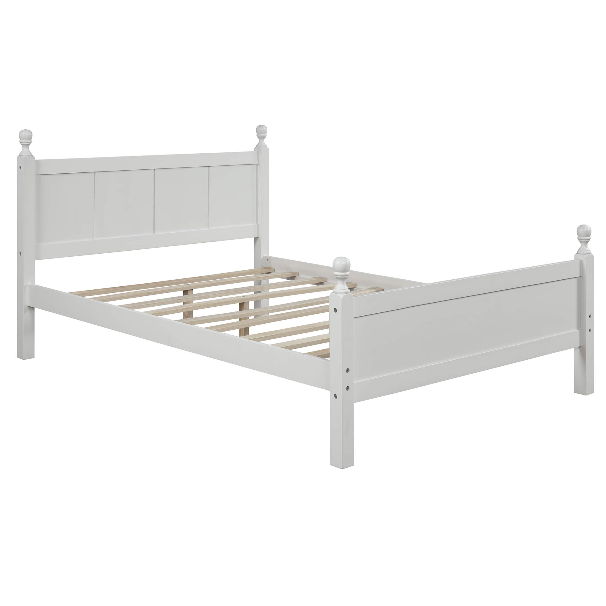 KLMM Twin Over Full Bunk Bed - Solid Wood Loft Bed Frame with Cabinet, Ladder & Guardrail | Convertible to 2 Separate Beds | Space-Saving Kids Bedroom Furniture (White) | Perfect for Small Rooms, Shared Kids Bedrooms & Guest Rooms