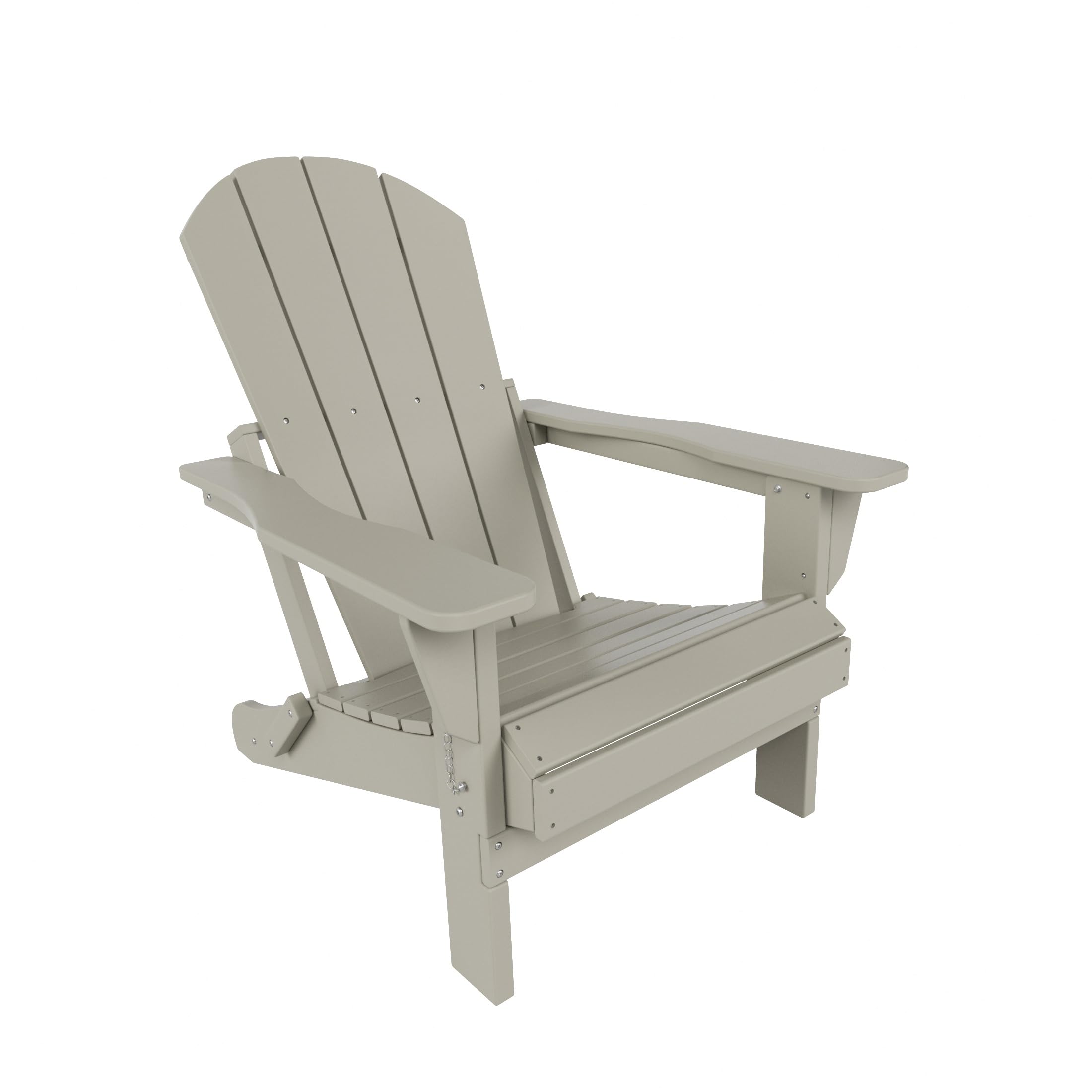 Outdoor Folding Chair - Portable Adirondack Patio Chair with All-Weather Resistant Design for Backyard, Garden, Poolside, Camping & Fire Pit Gatherings