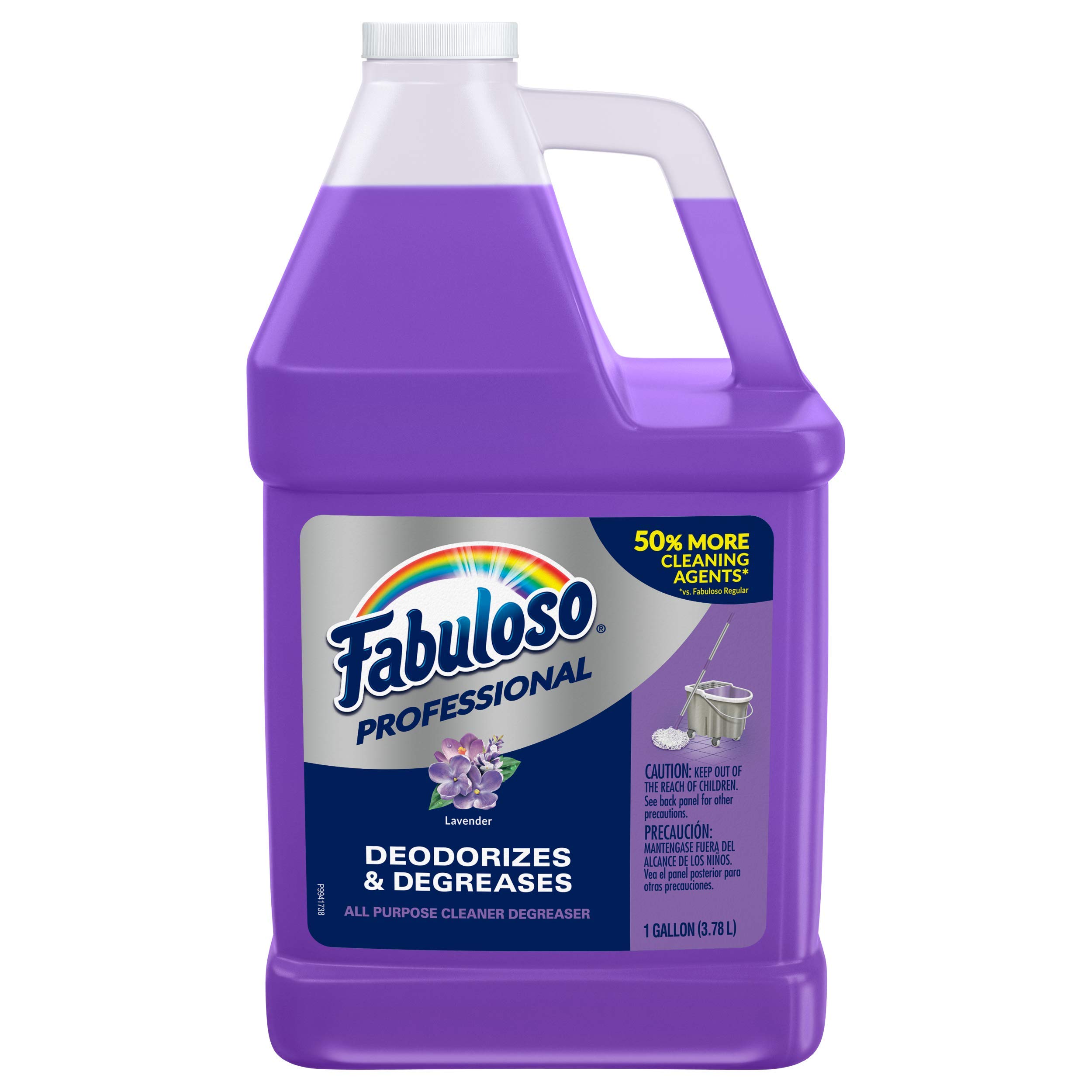 FABULOSO Professional All Purpose Cleaner & Degreaser - Lavender Scent, 4 Gallons (128 oz Each) | Multi-Surface Cleaner for Bathroom, Floor, Toilet & Kitchen | Bulk Refill Pack for Home & Commercial Use