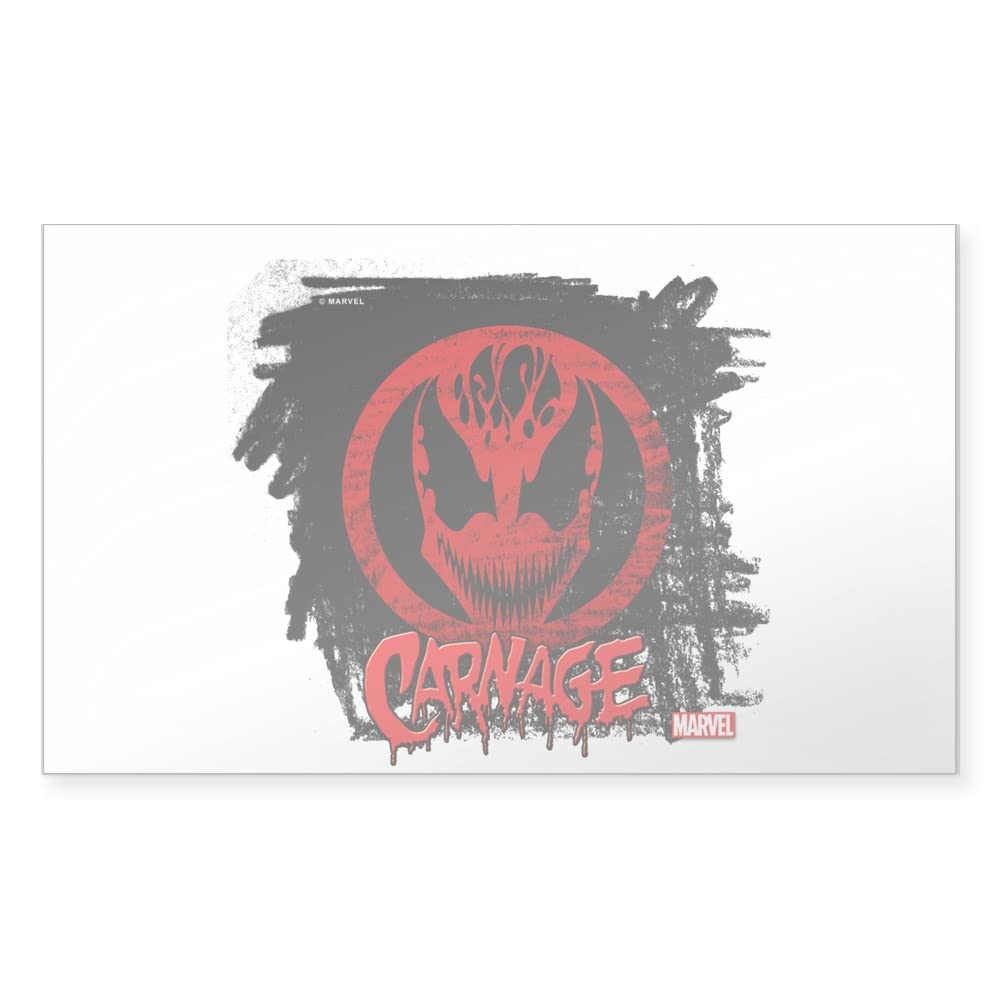 Carnage Chalk Rectangle Bumper Sticker - Vinyl Car Decal for Cars, Trucks, Laptops - Perfect for Marvel Fans, Auto Enthusiasts & Personalizing Vehicles
