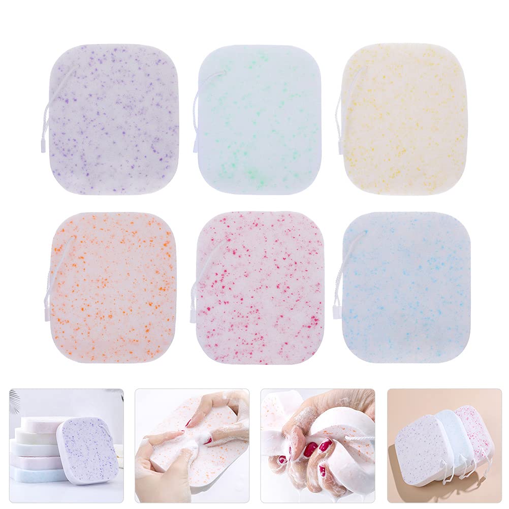 6pcs Thick Makeup Remover Puffs for Face Cleansing & Spa