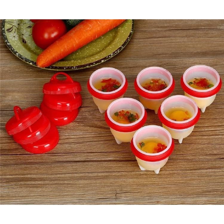 Best Egg Cooker for Hard Boiled Eggs - Silicone Egg Boiler & Muffin Cups - Perfect for Breakfast Meal Prep, Camping, and Keto Diet