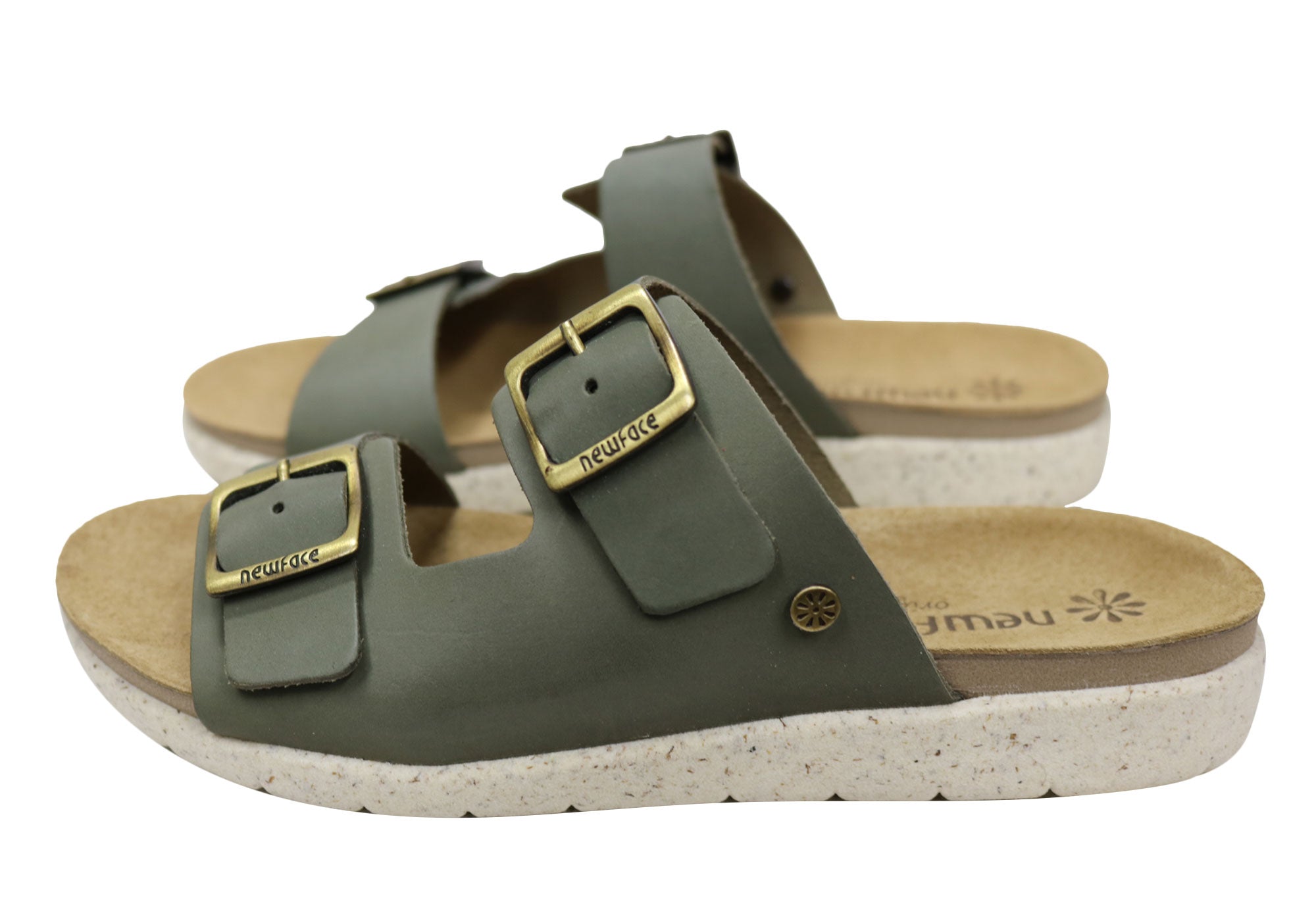 Lockia Women's Comfort Leather Slide Sandals - Handmade in Brazil - Perfect for Beach, Pool & Summer Casual Wear