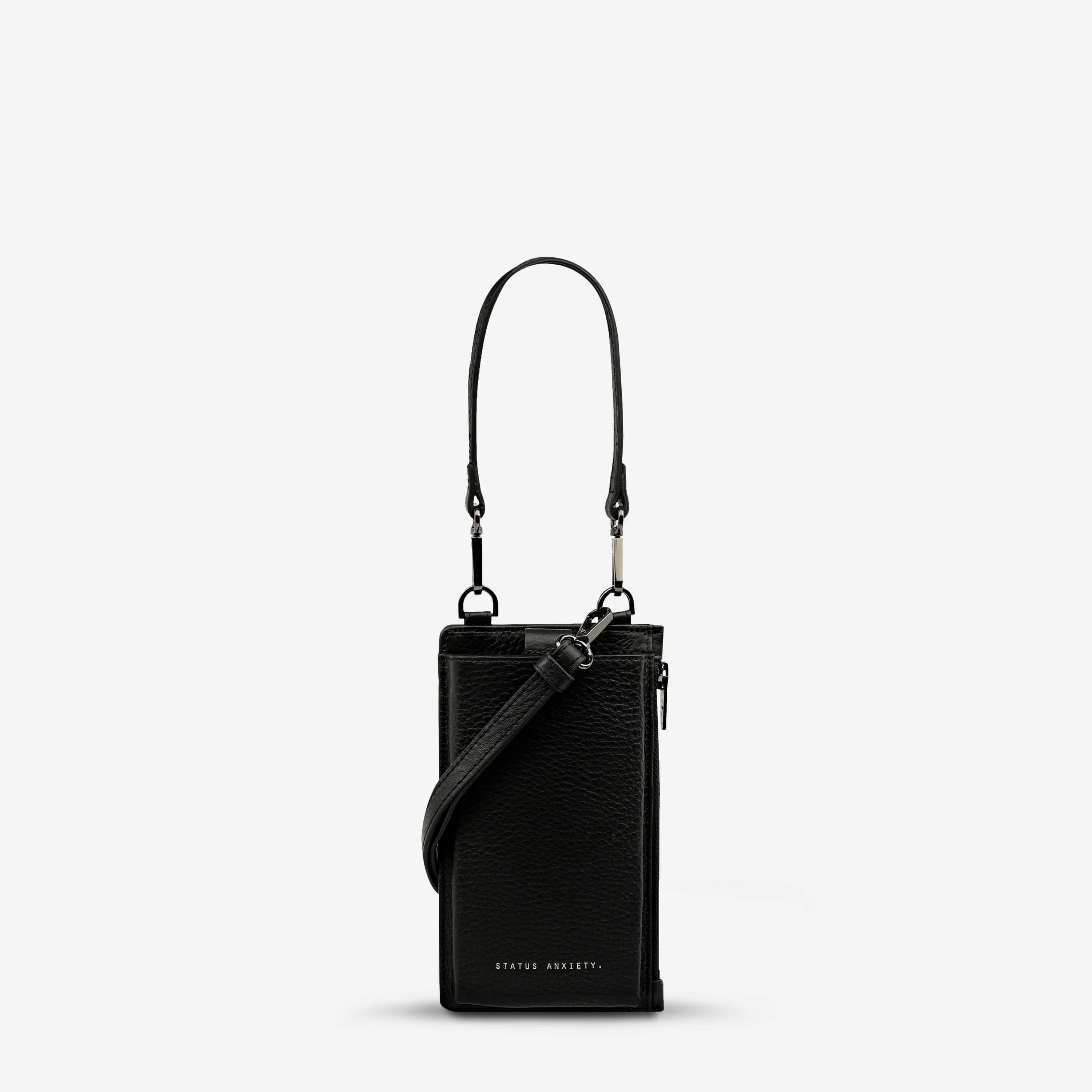 Status Anxiety Voyager Bag - Stylish Black Crossbody Bag for Women | Perfect for Travel, Work & Everyday Use