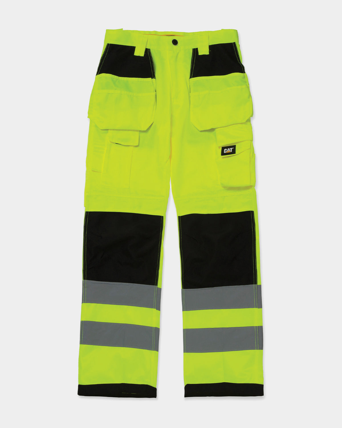 High Visibility Men's Work Pants with Reflective Stripes - Durable Safety Workwear for Construction, Roadwork & Night Shifts