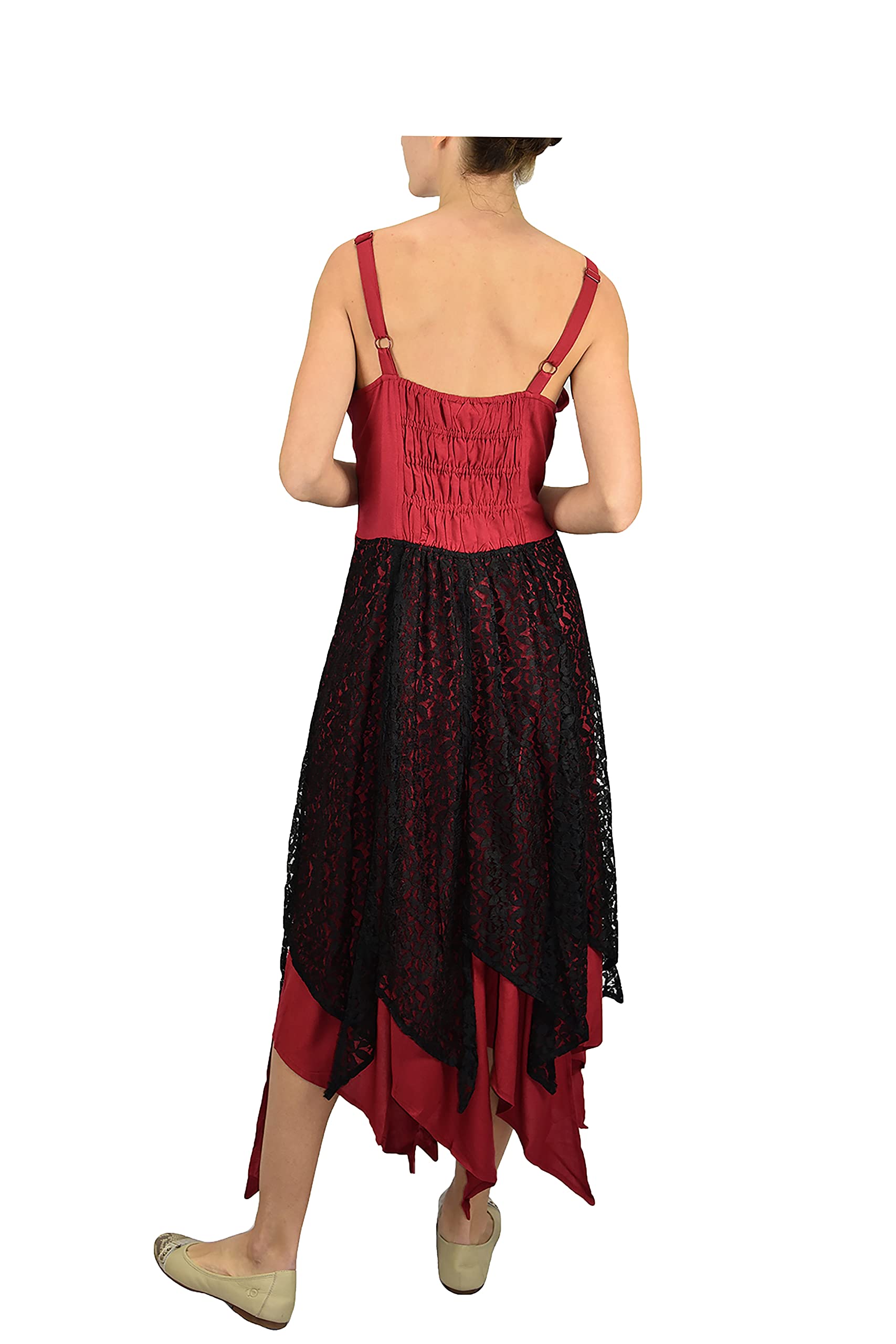 Agan Traders 2025 Spring Women's Boho Lace Spaghetti Strap Long Evening Gown - Elegant Formal Dress for Prom, Wedding & Halloween Party