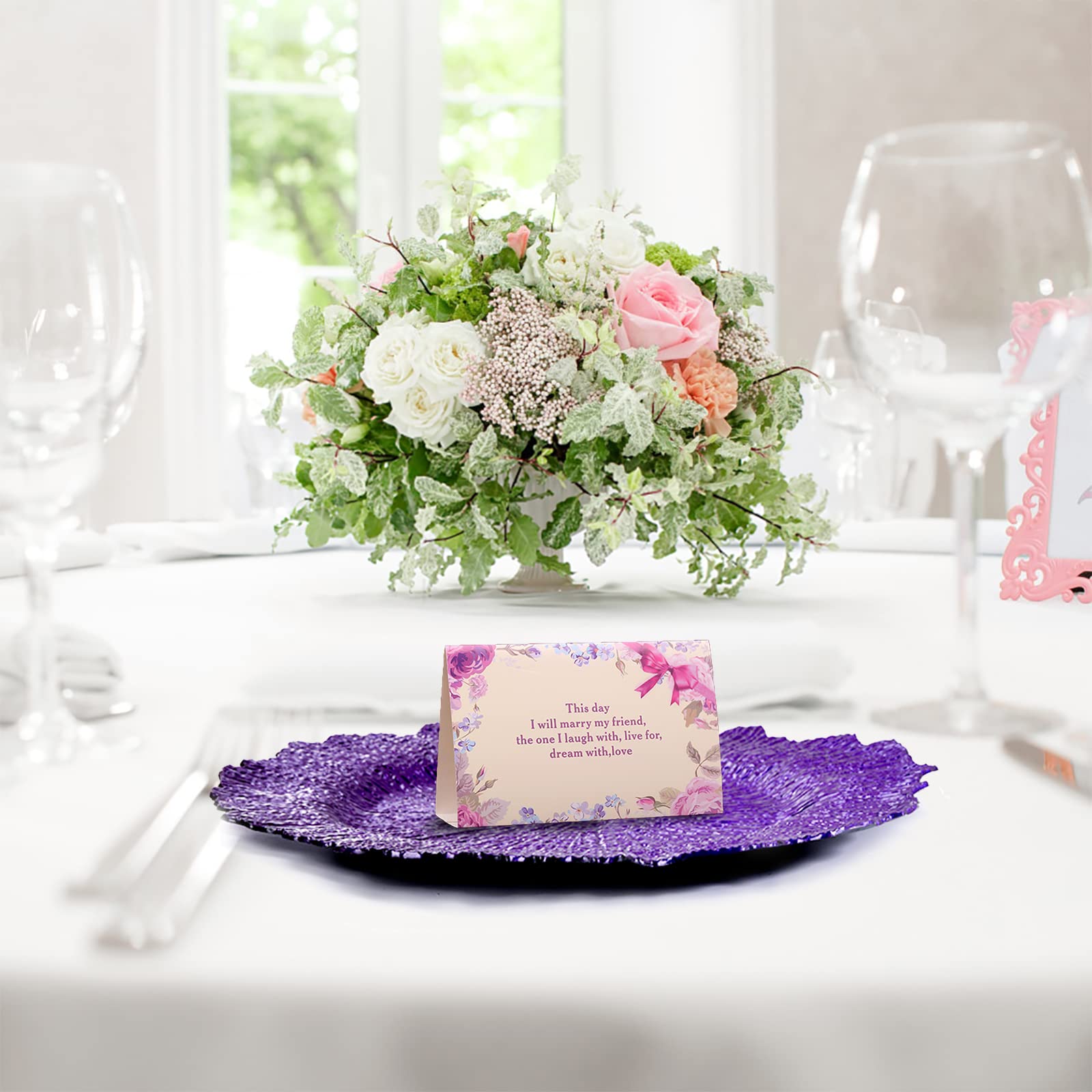 12 Pack Purple Charger Plates - 13