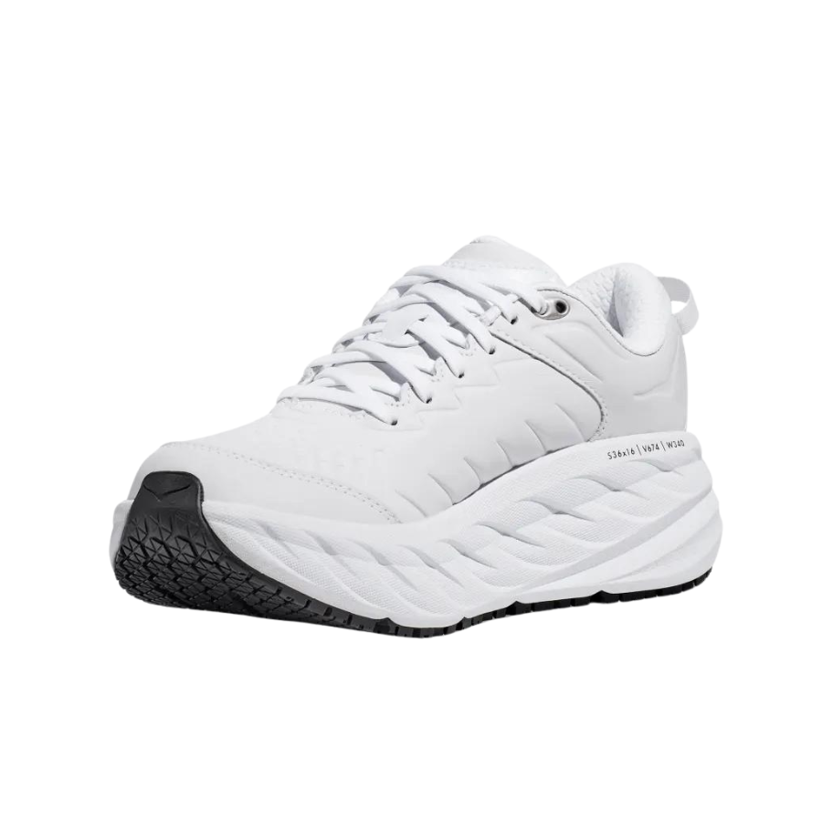 Hoka Bondi SR Men's Running Shoes in White - Lightweight & Cushioned for Long-Distance Running, Walking & Workouts