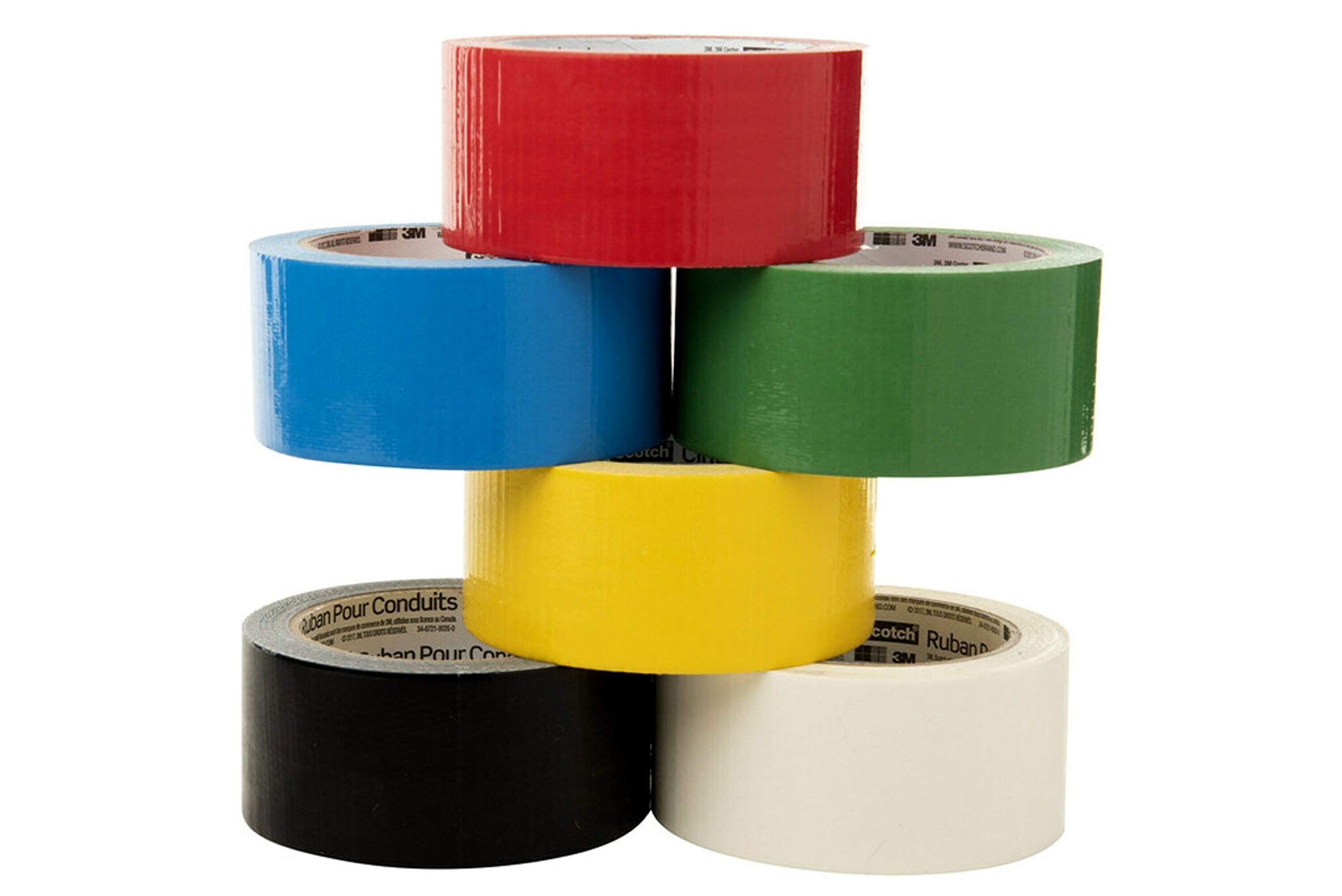 Scotch Colored Duct Tape 6 Rolls - Heavy Duty Multi-Purpose Tape for Teachers, School Supplies, Crafts, DIY Projects & Home Repairs - Strong Adhesive for Classroom, Office, Art & Household Use (920-6-P1)