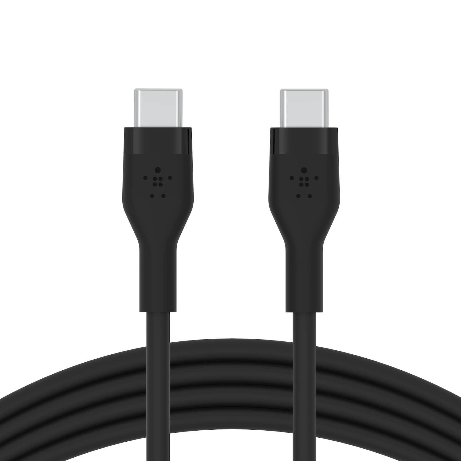 Belkin BoostCharge Flex Silicone USB-C to USB-C Charging Cable (2m, Black) - USB-IF Certified Fast Charger for iPhone 16/15, Galaxy S24/S23, iPad, MacBook, Pixel - Durable & Flexible for Home, Office & Travel