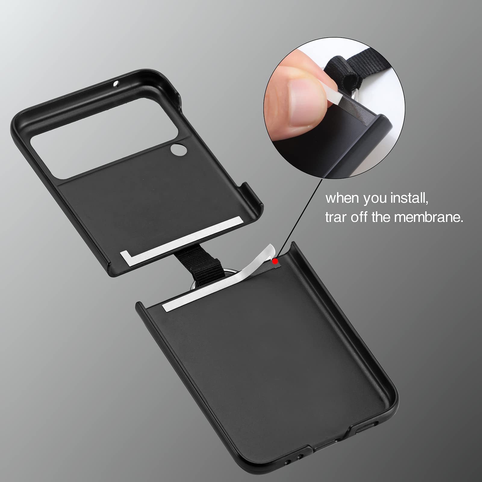 Samsung Galaxy Z Flip 4 Case - Ultra Thin Hard PC Cover with Outer Screen Protector & Ring Holder | Shockproof Lightweight Protective Phone Case (Beige) | Perfect for Everyday Use, Travel & Outdoor Activities