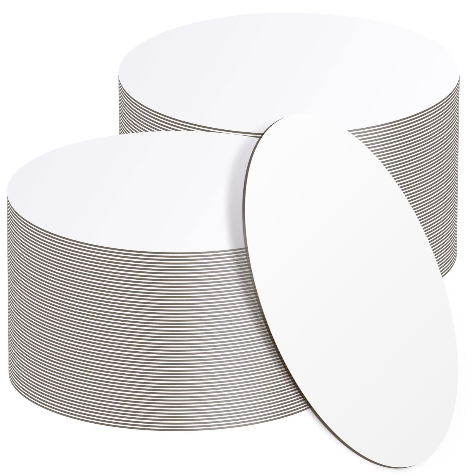 SHUESS 50-Pack 12 Inch White Disposable Cake Boards - Food Grade Oil-Proof Cardboard Rounds for Cake Decorating, Dessert Display & DIY Crafts | Perfect for Birthday Cakes, Wedding Desserts & Baking Projects