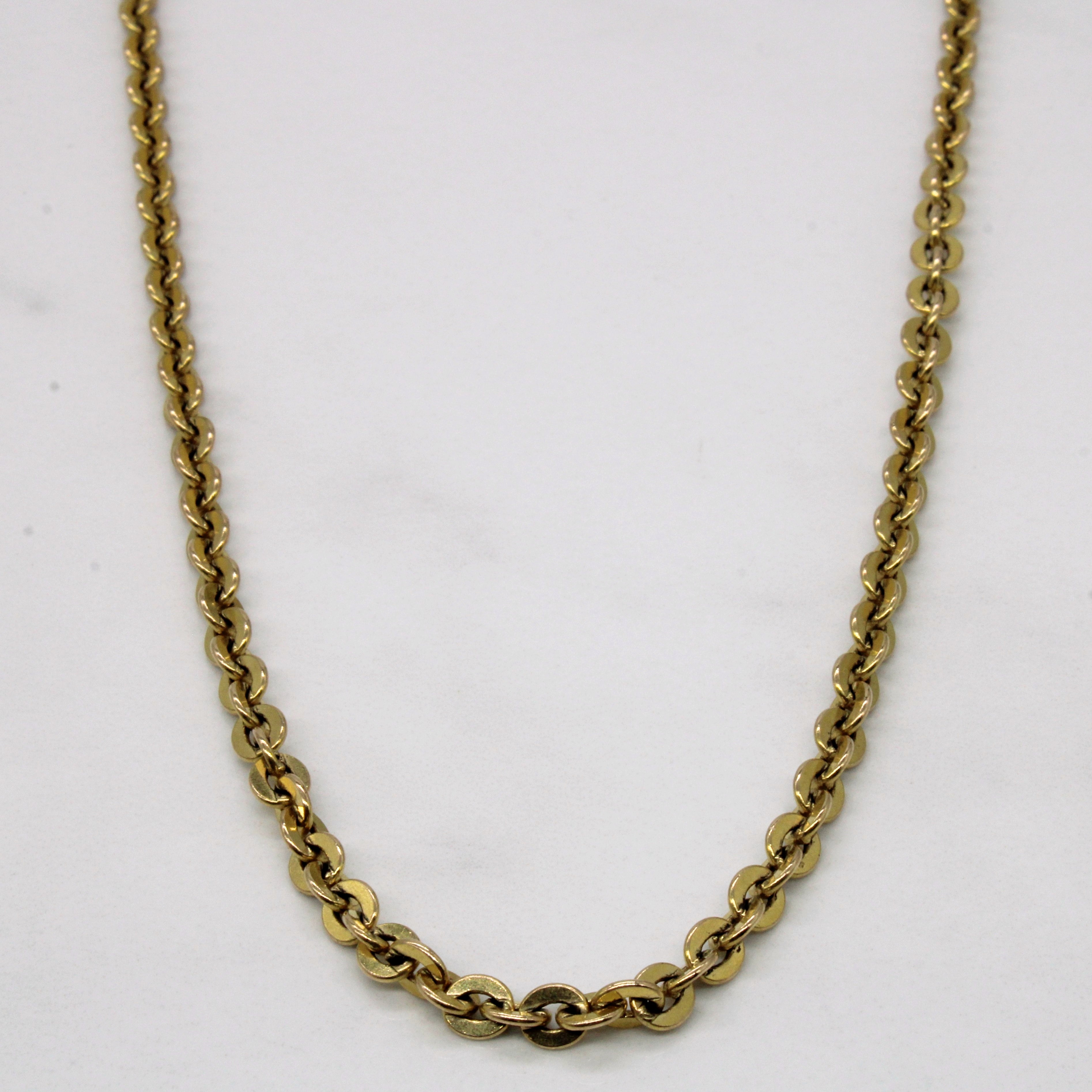 10K Yellow Gold Oval Link Chain Necklace - 25 Inch Elegant Dainty Jewelry for Women - Perfect for Everyday Wear, Layering & Special Occasions
