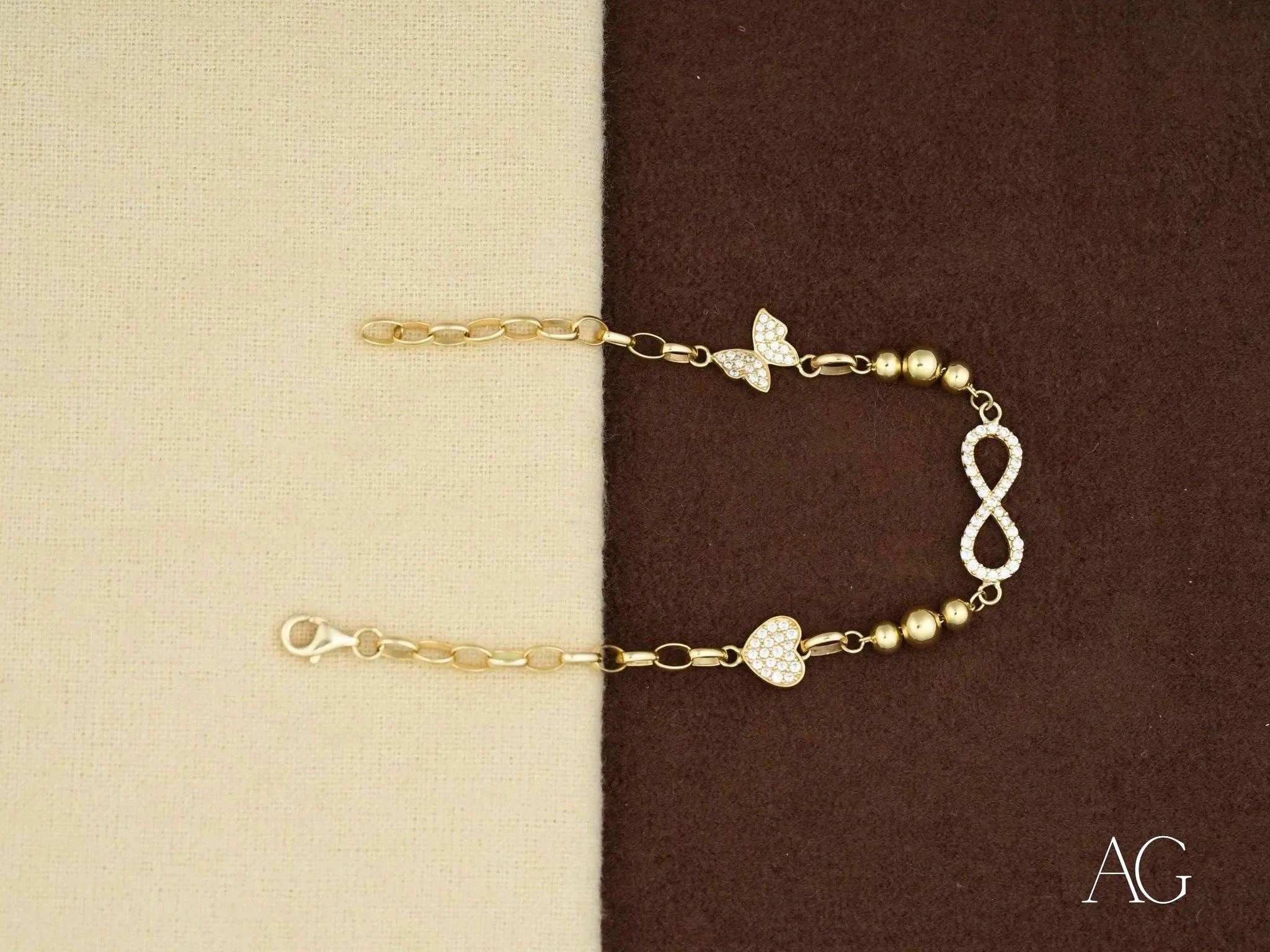 Elegant 18k Gold Bracelet with Sparkling Cubic Zirconia - Perfect for Weddings, Anniversaries & Special Occasions