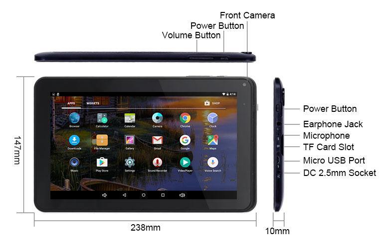 XGODY T901 Pro 9 Inch Android 10.0 Tablet - 32GB Storage, WiFi, Quad Core Processor, Dual Mode for Work & Entertainment - Perfect for Home, Office & Travel Use