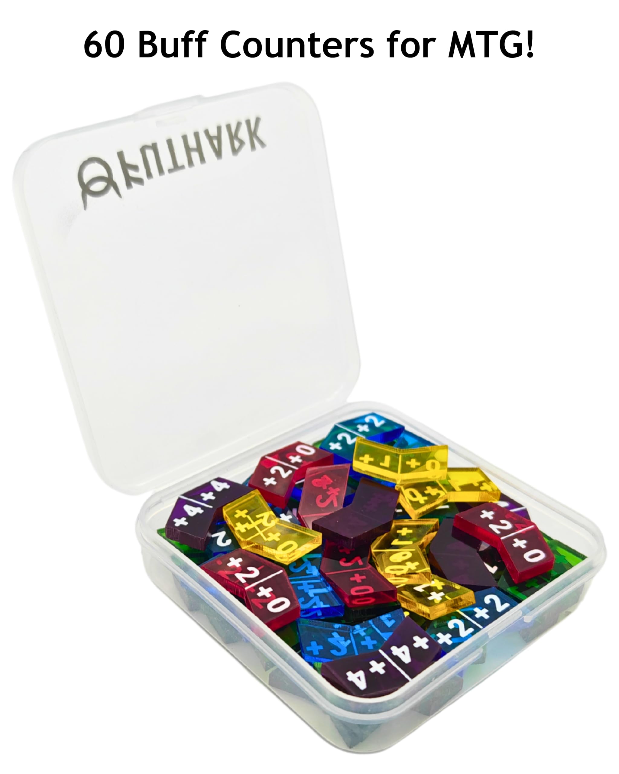 Futhark MTG Stat Counters & Buff Counters for Magic The Gathering - 60 Color-Coded Game Tokens Set - Perfect Magic The Gathering Gift for Players & Collectors - Enhance Gameplay at Tournaments & Casual Play