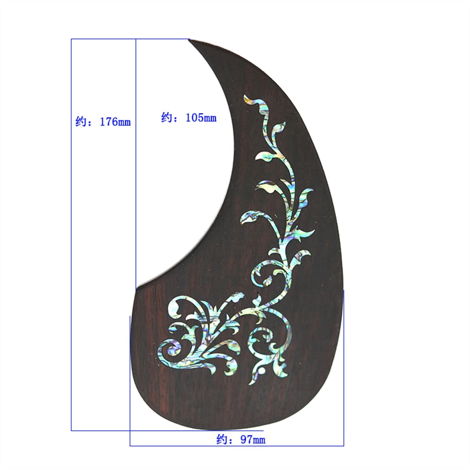 1-Piece Self-Adhesive Acoustic Guitar Pick Guard Plate - Folk Style Scratch Protector Sticker (Color #5) | Perfect for Guitar Maintenance & Protection During Play