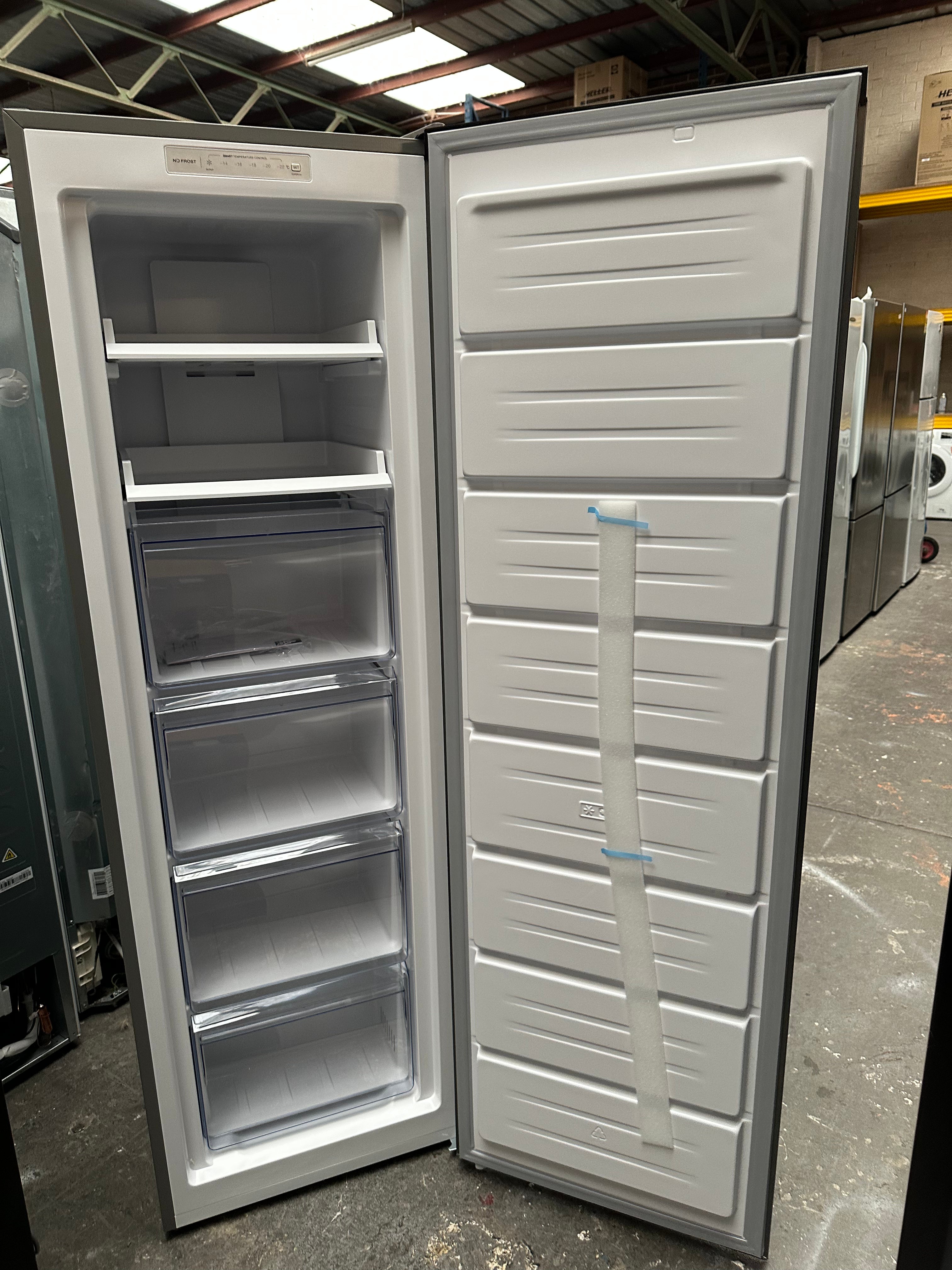 Brand New Euro Appliances Upright Freezer 204L Stainless Steel EF204VFSS - Energy Efficient Home & Commercial Freezer with 3 Year Warranty | Perfect for Kitchen, Restaurant, Grocery Store & Garage Storage