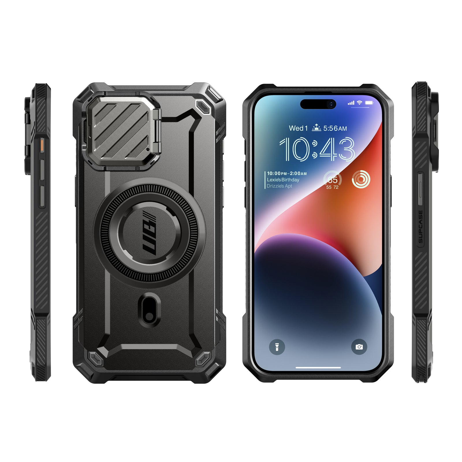 iPhone 15 Pro Max Case 6.7 Inch | Unicorn Beetle MAG XT Magsafe Protective Cover | Shockproof & Scratch Resistant | Open Box Black | Perfect for Outdoor Adventures & Daily Use