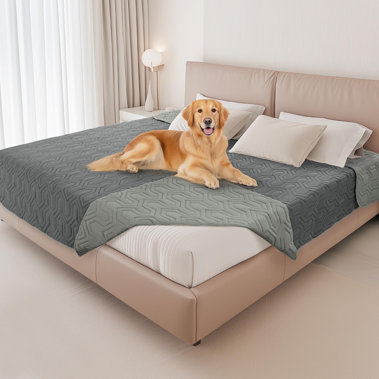 Waterproof Dog Blanket for Couch Cover - 82x102 Inch Washable Reversible Pet Blanket for Furniture, Bed, Sofa Protector - Large Dog Cat Puppy Blanket for Indoor Use, Travel & Car Rides