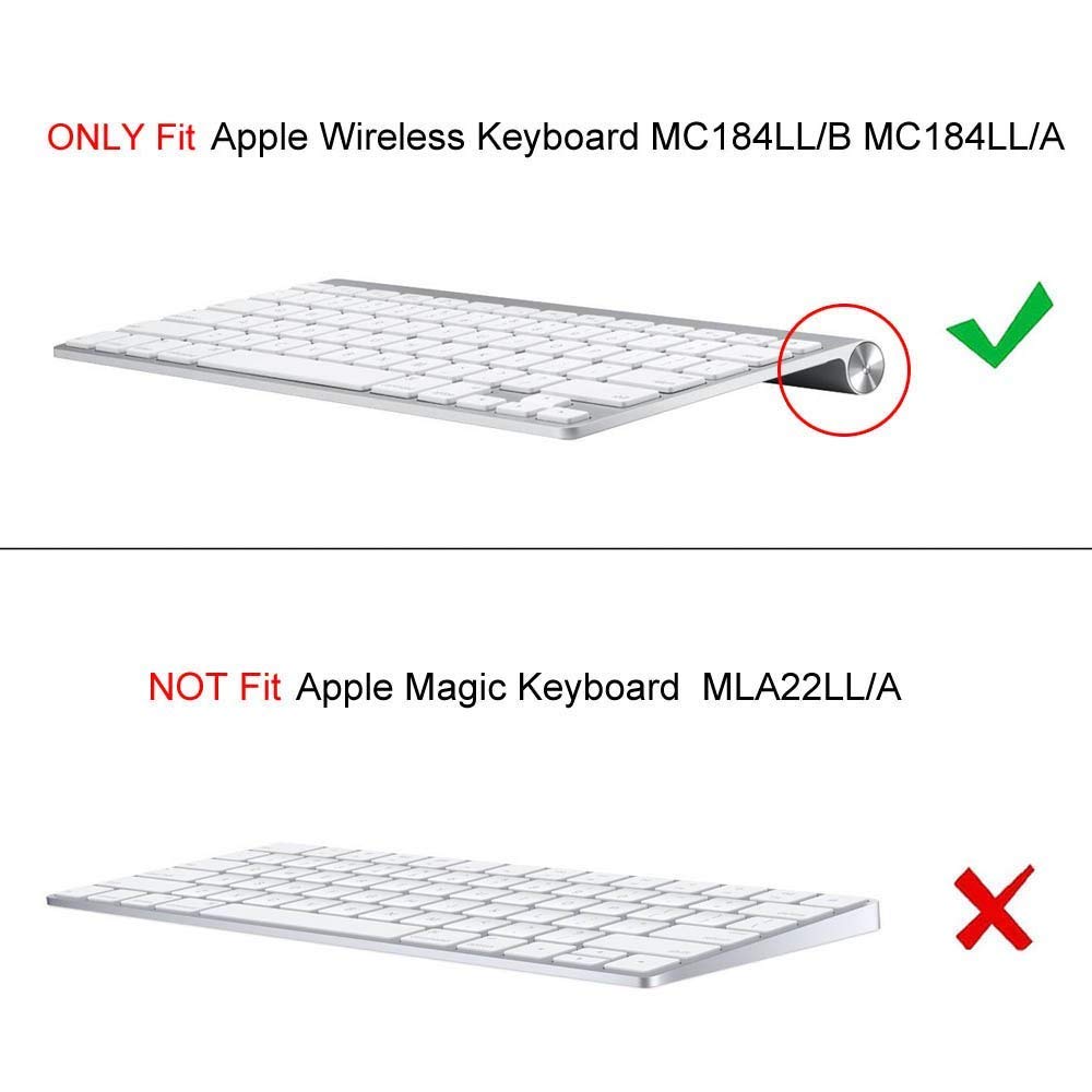 Fintie Slim Lightweight Protective Carrying Case for Apple Wireless Keyboard (MC184LL) - Compatible with iPhone, iPad, iPad Pro/Air/Mini/iMac - Perfect for Travel, Office & Home Use - Black