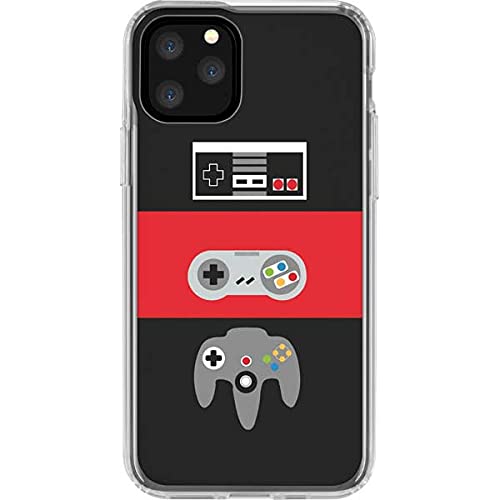 Skinit Clear Phone Case for iPhone 11 Pro - Officially Licensed Nintendo Controller Evolution Design | Protective Cover for Gaming Fans & Everyday Use