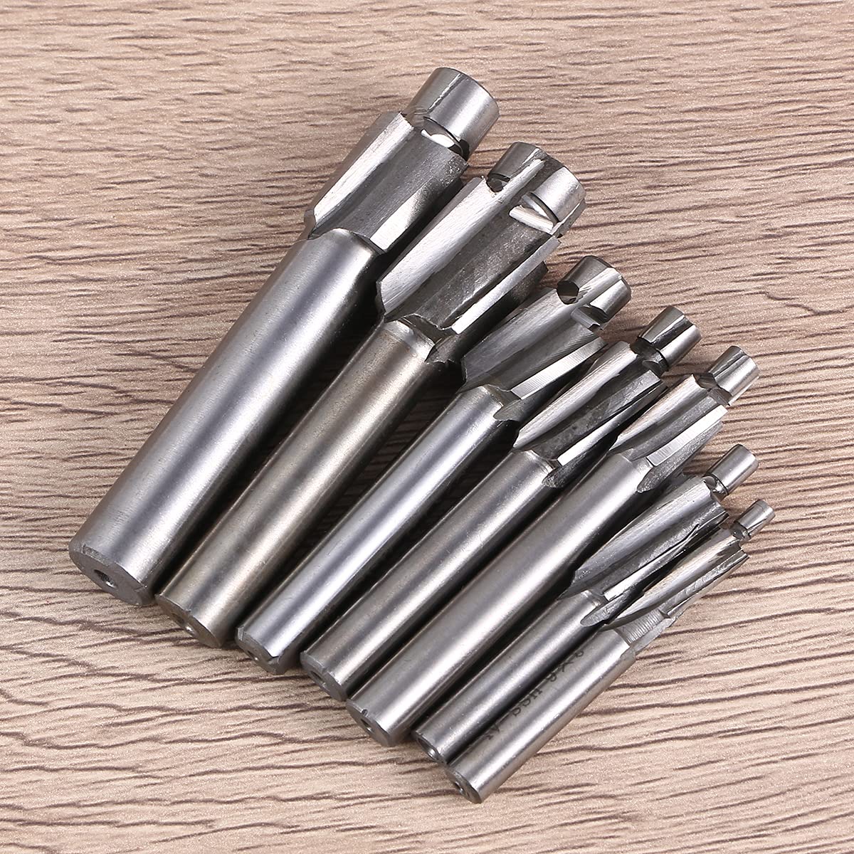 7-Piece High-Speed Steel Countersink Drill Bit Set - CNC Machining Straight End Mill Cutter for Stainless Steel & Metal - Perfect for Woodworking, DIY Projects & Professional Metal Fabrication