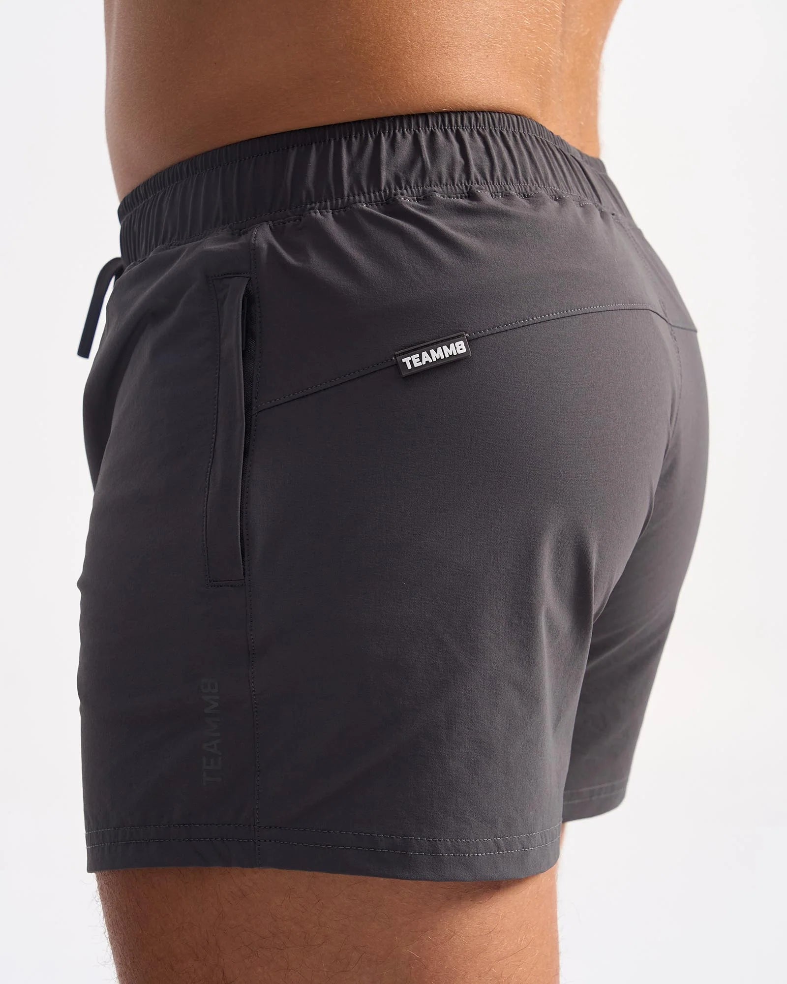 Teamm8 Bolt 3 Shorts - Men's Athletic Running Gym Workout Shorts Grey - Perfect for Jogging, Training & Casual Wear