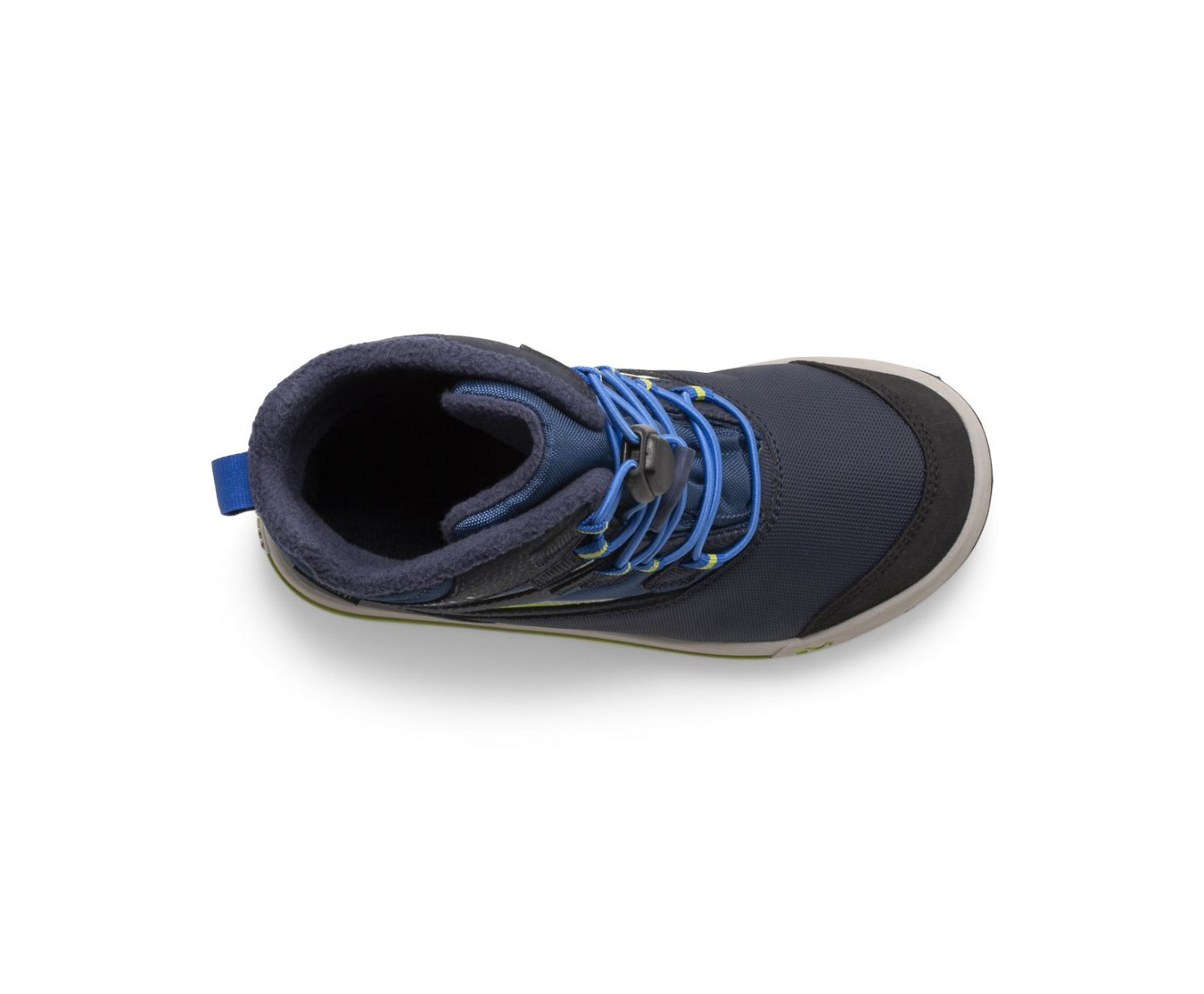 Merrell Snow Bank Kids Snow Boots - Navy/Citron - Waterproof Winter Boots for Boys & Girls - UK Size 10 - Perfect for Snow Play, Sledding & Cold Weather Adventures