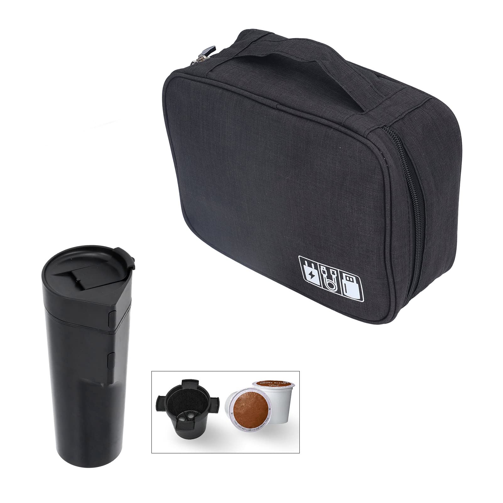 OUKENS Coffee Maker Storage Bag - Durable Canvas & Sponge Travel Case for Espresso Machines with Reinforced Stitching | Portable Coffee Equipment Organizer for Camping, Picnics & Outdoor Adventures