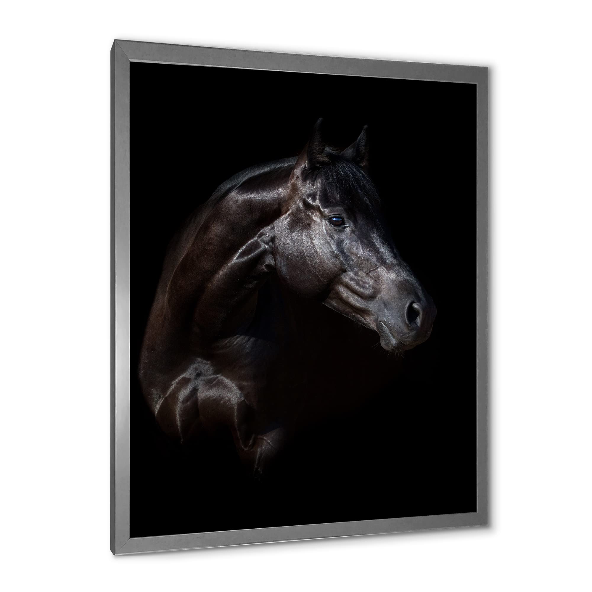 Farmhouse Framed Wall Art - Silhouette of Horse and Girl - Rustic Home Decor for Living Room, Bedroom, or Country Style Kitchen