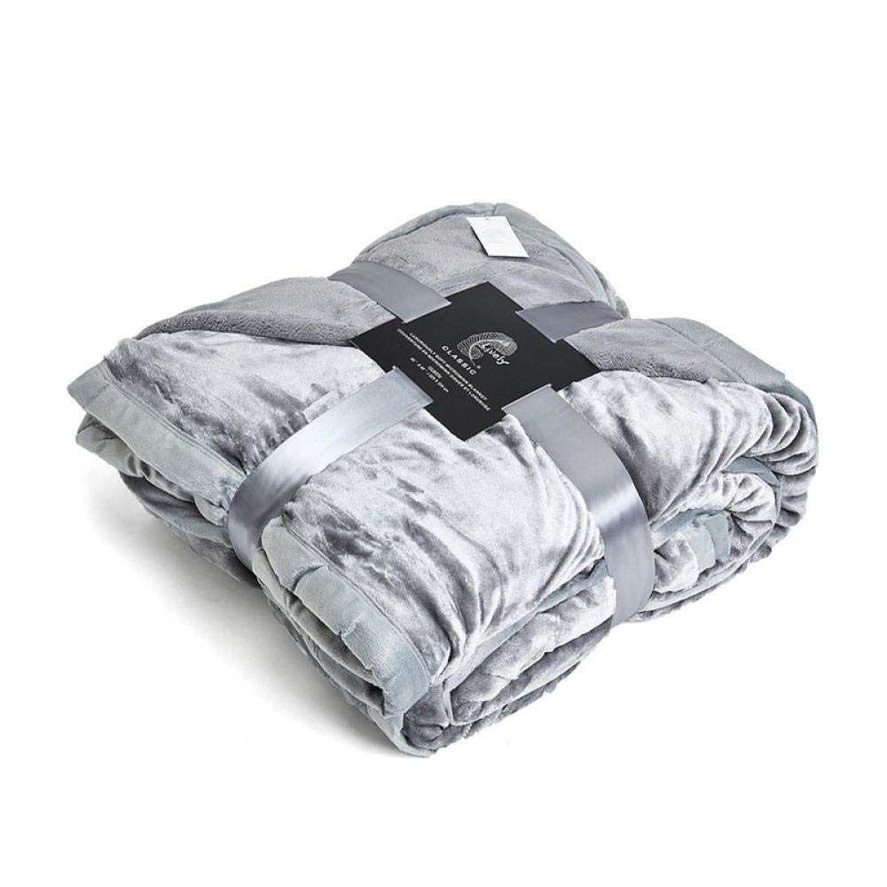 Sherpa Fleece Blanket Queen Size - Ultra Soft Plush Reversible Microfiber Throw - 90x90 Inches (229x229cm) Grey - Perfect for Bed, Couch & Winter Warmth - Cozy Home Decor Gift Idea