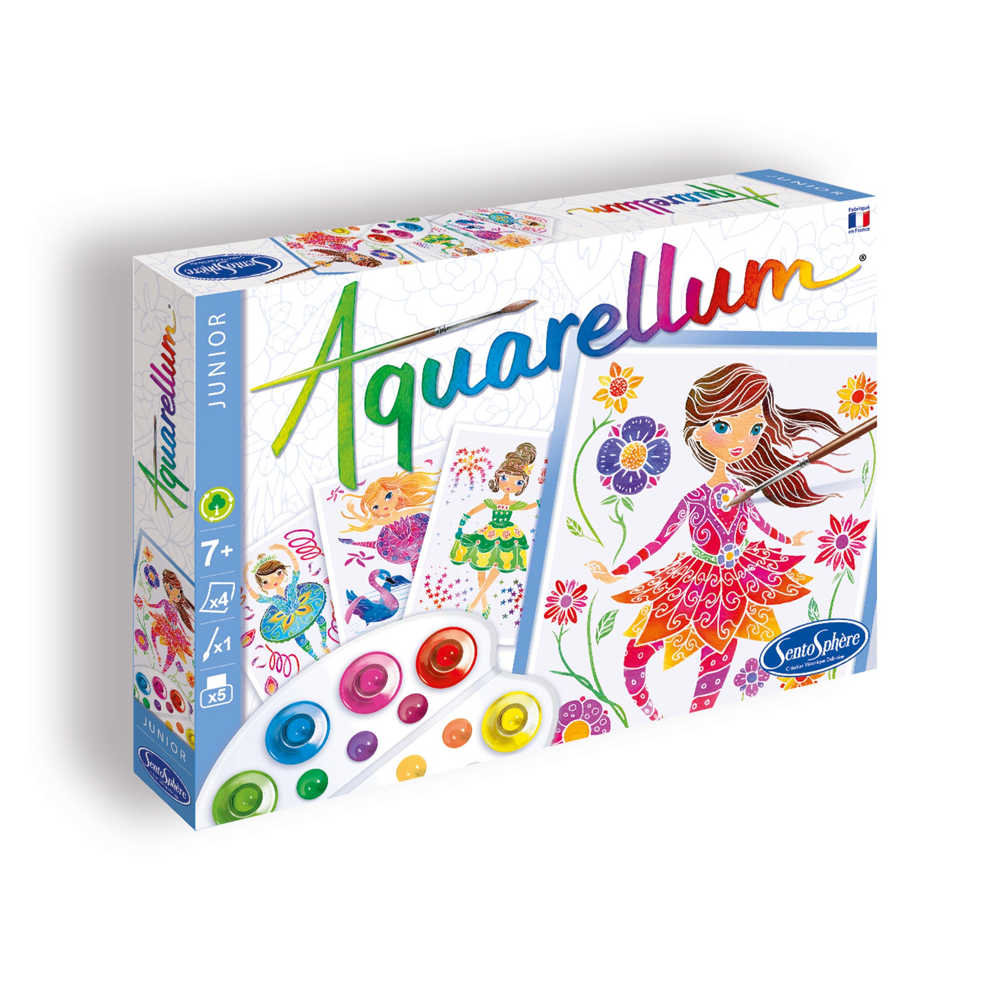 Aquarellum Junior Watercolor Painting Kit for Kids - Ballerinas Theme | Fun & Creative Art Activity for Children, Birthday Gifts, Classroom Projects