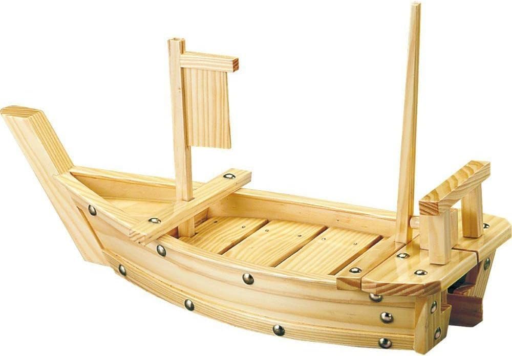 Premium Wooden Sushi Boat Platter - 29.5 Inch Traditional Japanese Serving Tray for Sushi, Sashimi & Appetizers - Perfect for Parties, Restaurants & Home Entertaining